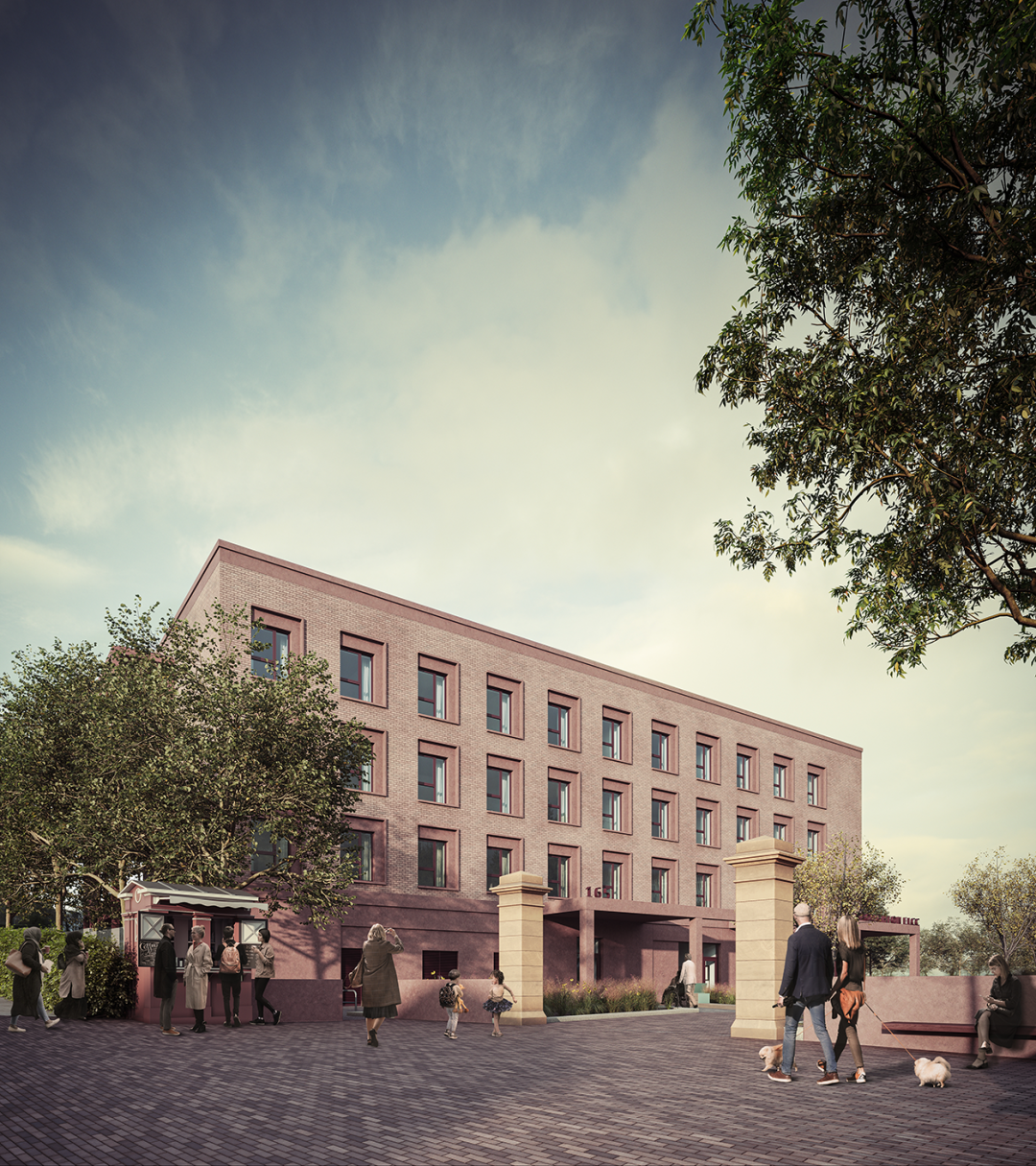 Powderhall Path Entrance View Touch3 D