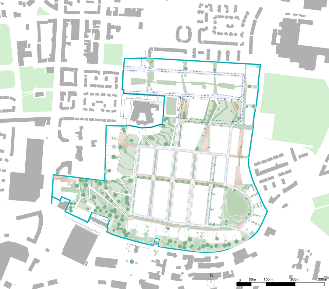 Cowlairs Case Study 1 Green Blue Routes