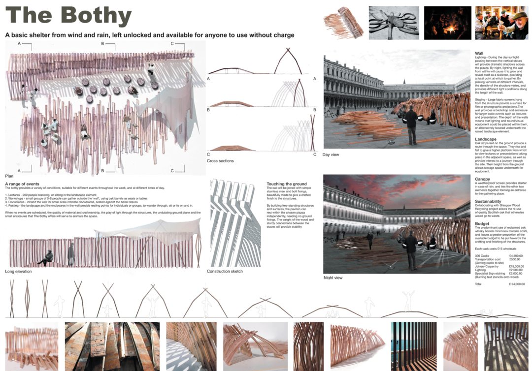A surrealist pavilion at the Venice Architecture Biennale, its organic forms and undulating surfaces evoking the dream logic of architecture.